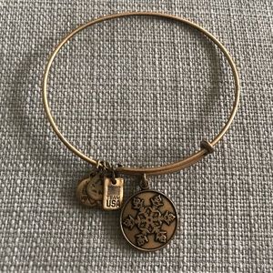 Alex & Ani Snowflake Charm Bangle